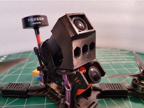 foxeer legend 1 mount 27 deg diy camera drone tilt fpv 3d print model - Mito3D