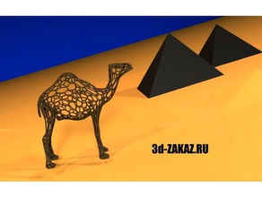 chameau de voronoi l'art interactif 3d print model - Mito3D