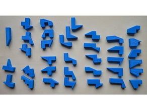 domsliced des pentaminos puzzles 3d print model - Mito3D