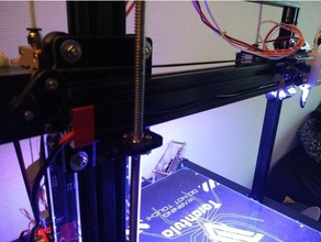 tevo tarantula led strip holder 3d printer accessories leds 3d print model - Mito3D