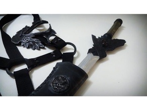 assassinos katana adereços assassino cosplay espada 3d print model - Mito3D