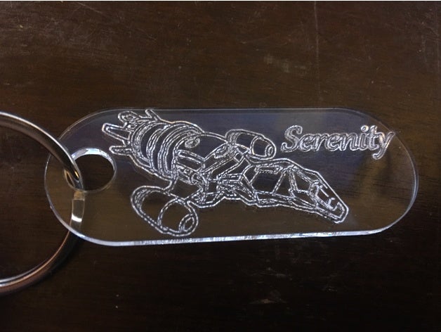 serenity keychain keychains firefly lasercut malcolm reynolds 3D print model - Mito3D
