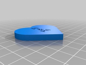 mi mensaje personalizado corazón signos y logotipos 3d print model - Mito3D