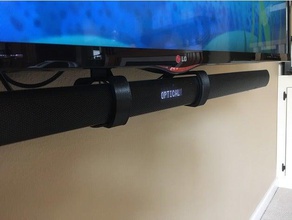 sound bar tv mount bracket electronics lg mounting soundbar speaker speakers stand wall 3d print model - Mito3D