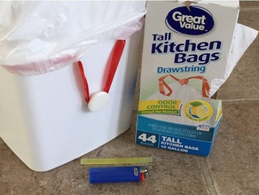 çöp torbası tutucu kolu mutfak ve yemek çanta klibi ipli olabilir kesmek topuzu hayat 3d print model - Mito3D