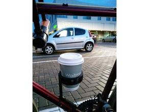 Fahrrad cupholder Kaffee zum mitnehmen Affixe frame Flasche Käfig Reittiere sport & Outdoor Fahrrad-Halterung Flaschenhalter coffe cup hipster Papier-Kaffee-Tasse take-away-Kaffee 3d print model - Mito3D