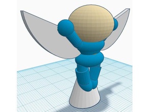 cartoon figure - wing guy complete 3d printing gaming miniature superhero wings 3d print model - Mito3D
