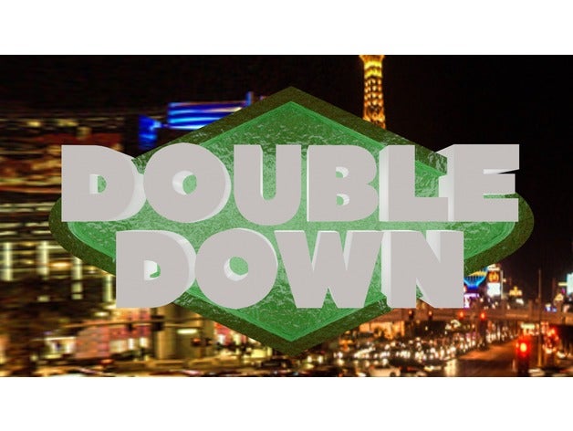 double down interactive logo signs & logos casino doubledown games gaming slots vegas 3D print model - Mito3D