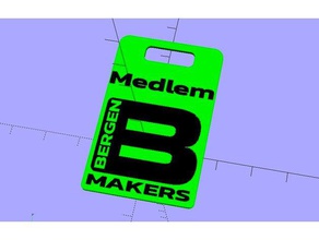bergen makers nametag signs & logos 3dnametag 3d print model - Mito3D