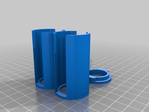 us quarter double tube organization customized 3d print model - Mito3D