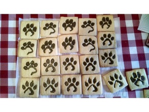 köpek & kedi pençesi kurabiye kalıbı 3d baskı kediler çerez kesici köpekler mutfak şekerli 3d print model - Mito3D