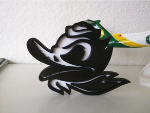 üniversite oregon ördek kavga işaretler ve logolar ördekler eugene mücadele ducks 3d print model - Mito3D