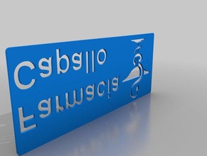farmacia logotipo signos y logotipos química la hygie 3d print model - Mito3D