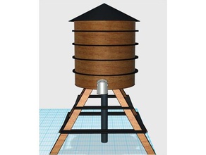 o gauge water tower Gebäude & Strukturen 3d print model - Mito3D