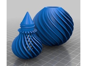 Dekorative Obst-Fliegen-Falle Küche und Esszimmer fliegt Fruchtfliegen Mücken spiral vase 3d print model - Mito3D
