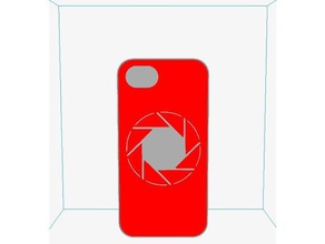 customized iphone 5 cell phone case aperture science logo portal inverted color accessories 3d print model - Mito3D
