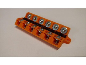 basse tension - bornier 12 post 45 degrés de l'électronique le bloc terminal 3d print model - Mito3D
