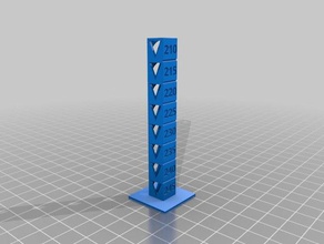 petg 245-210 temp calibration tower 3d printing tests customized 3d print model - Mito3D