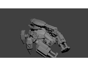 crab tank vehicles k47 mech mecha mechanical military model robot spider walker 3d print model - Mito3D