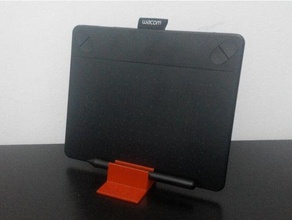 wacom intuos - simple tablet stand 3d print model - Mito3D