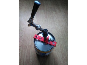 mini-keg adapter diy beer cornelius keg homebrew home brew tap 3d print model - Mito3D