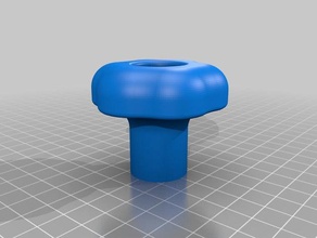 my customized smooth n' curvy star knob parts 3d print model - Mito3D