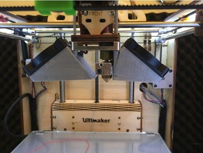 ultimaker original dual duto do ventilador Impressora 3d de peças fan duplo 3d print model - Mito3D
