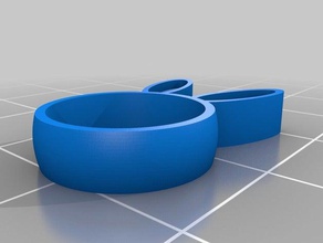 diy conejo anillo - openscad de origen los anillos 3d print model - Mito3D