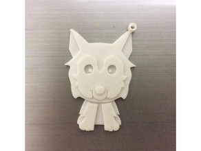 husky key chain keychains charm dog easy fun gift keychain keyring kids present simple 3d print model - Mito3D