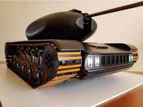 tank rc turret r c vehicles arduino caterpillar design gun mechanism military model scale softair vehicle warmachine 3d print model - Mito3D