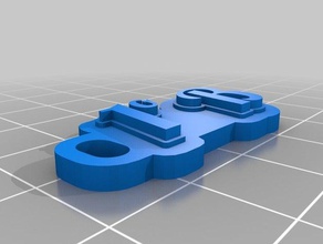 2 b de porte-clés personnalisé 3d print model - Mito3D