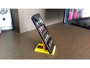 simple phone stand mobile 4 inch 5 holder iphone samsung 3d print model - Mito3D