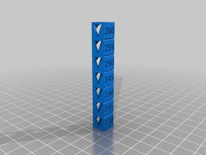 230-260 temp calibration tower 3d printing tests customized 3d print model - Mito3D
