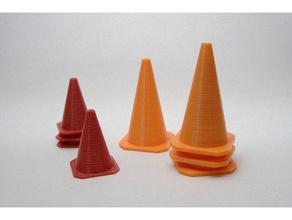customisable traffic cone rc r c vehicles openscad scale model 3d print model - Mito3D