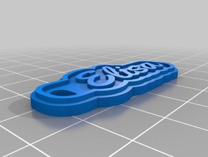 elisa 2mm keychains customized 3d print model - Mito3D