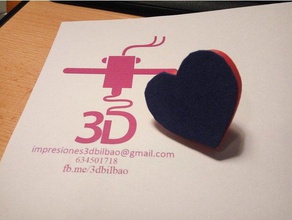 corazón sello corazon signos y logotipos 3d print model - Mito3D