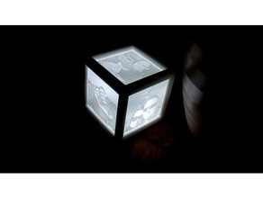 litholamp 5v usb-box unten ohne Schalter Dekor Lampe led led-Streifen Lithographie lithophane usb 3d print model - Mito3D