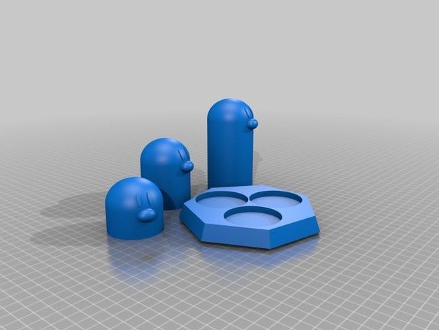 dugtrio contenedor los contenedores diglett pokemon figuras ir 3D print model - Mito3D