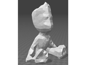 low poly baby groot le creature 3d print model - Mito3D