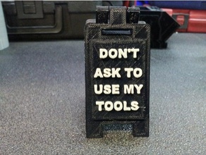 tool box floor sign signs & logos warning 3d print model - Mito3D