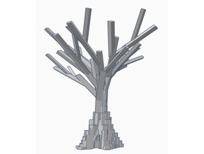 crecimiento de cristales árbol - low poly las esculturas el cristal baja poli la naturaleza 3d print model - Mito3D