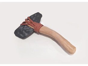 de la edad piedra hacha herramientas mano axe 3d print model - Mito3D