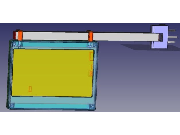 dava destek 1024 600 kapasitif dokunmatik ekran hdmı lcd 7 inç sainsmart elektronik freecad yarattı sakladı yaptı esas alındığı 3D print model - Mito3D