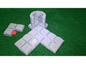 openlock adapter-stone corner toy & game accessories dnd tiles openforge openforge2 3d print model - Mito3D