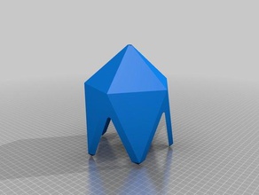 lámpara icosaedra La impresión en 3d icosaedron la 3d print model - Mito3D
