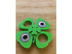 trevo de quatro folhas dedo almofadas fidget spinners gadgets 4 folha giratório brinquedo spinner 3d print model - Mito3D