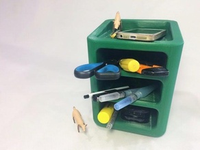 Schreibtisch-organizer keine Unterstützung - Organisation box container Halter Haushalt office Veranstalter 3d print model - Mito3D