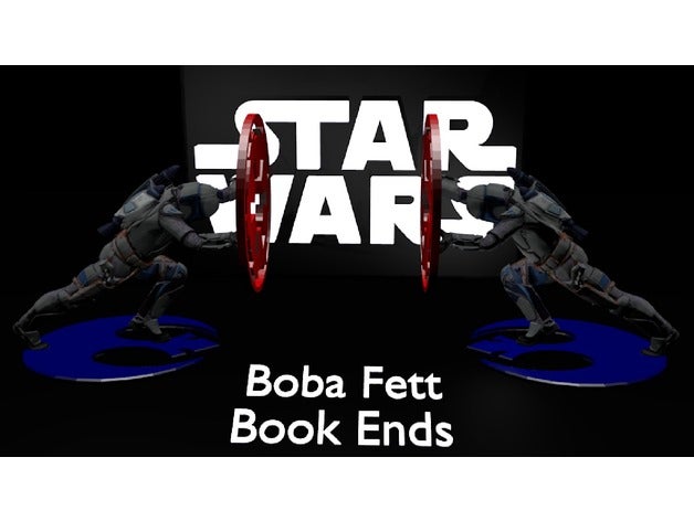 star wars boba fett book ends sculptures helmet starwars 3D print model - Mito3D