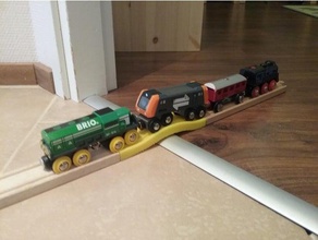mini bridge jouets mécaniques brio piste de le train jouet bois en 3d print model - Mito3D