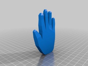 low-poly-hand Kunst 3d print model - Mito3D